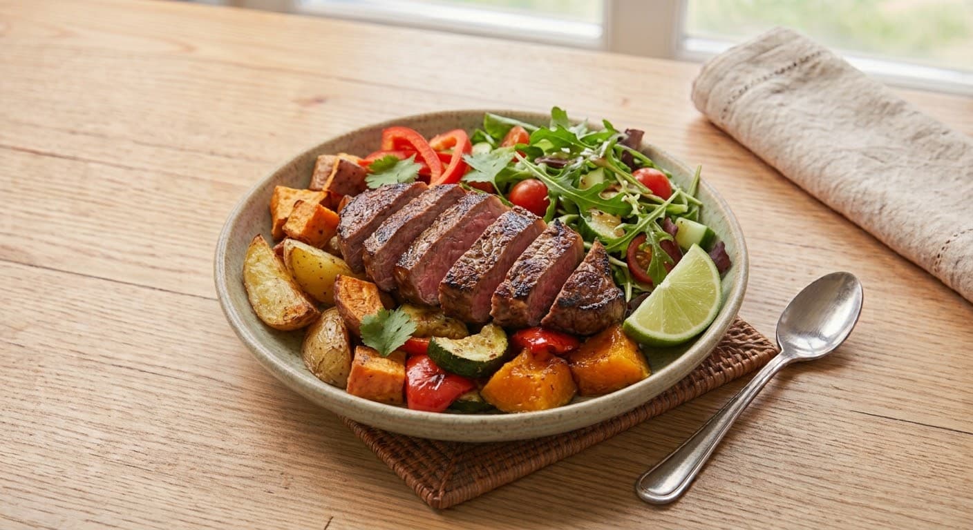 Steak with Roasted Vegetables